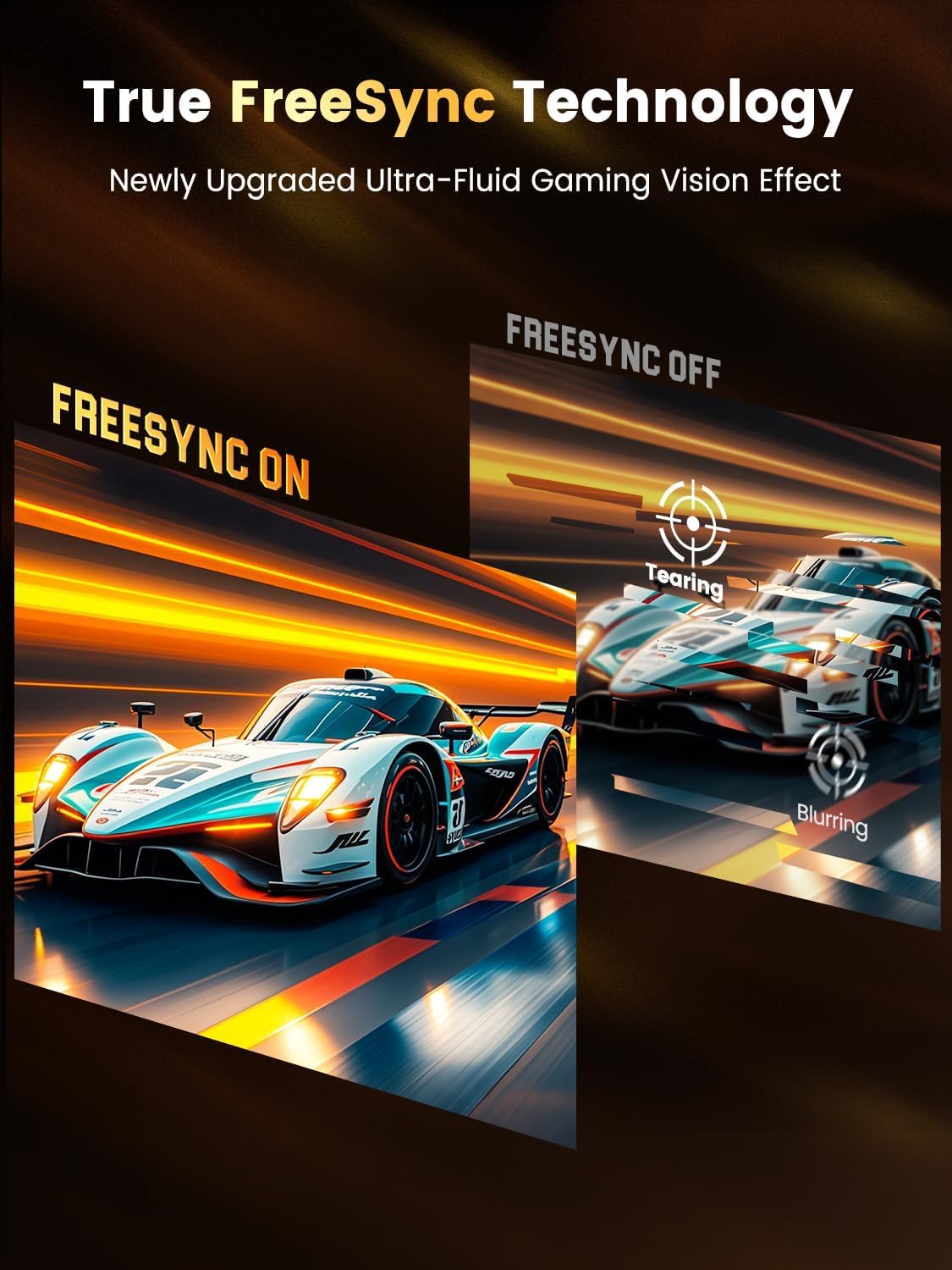 UPERFECT 24,5" 500Hz Przenośny Monitor Gamingowy z FreeSync 0,1 ms 125% sRGB 2000:1 600 nitów, matowy ekran, regulowana podstawa, VESA, drugi ekran do laptopa/PC/konsoli