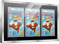 Vista 68 de Poster Palooza Marco de cómic con paspartú para 2 cómics CGC, CBCS o PGX Graded Comics – Marco de cómic negro para cómics de 8.125 x 13 pulgadas