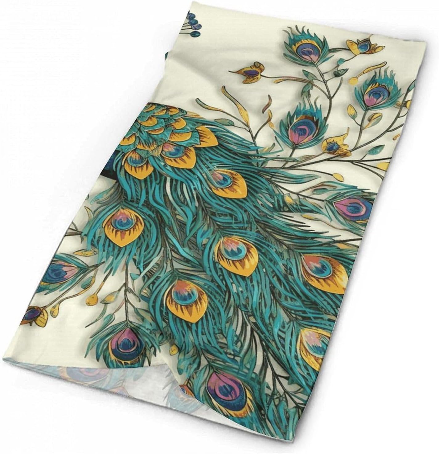 Peacock Pattern UV Protection Bandana Neck Gaiter Face Mask