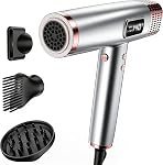 MESCOMB Séchoir à cheveux de voyage double tension avec diffuseur magnétique, 1875W Séchoir à cheveux puissant pour le séchage rapide, faible bruit & Hommes(100-240V)