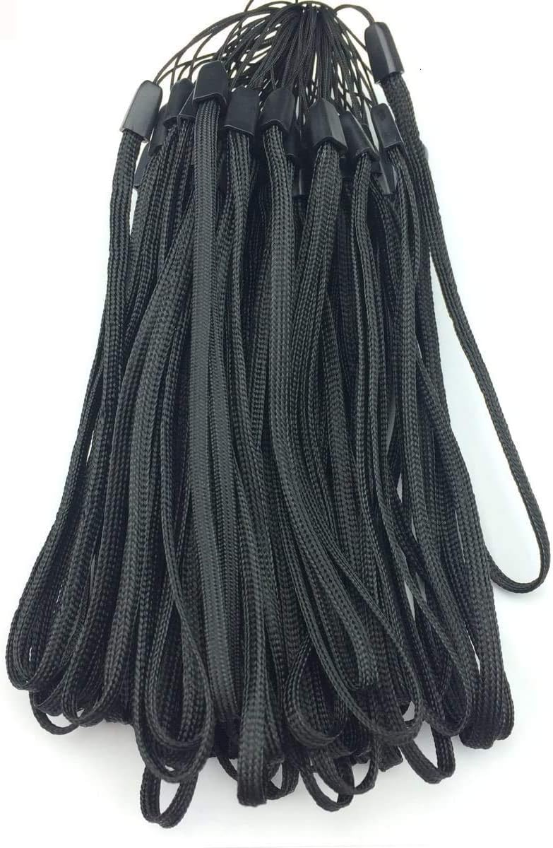 10 Pack - Hand Wrist Strap Lanyard for Cell Phone, USB Flash Drive, Mp3, Mp4, Mini Camera (Black -3)