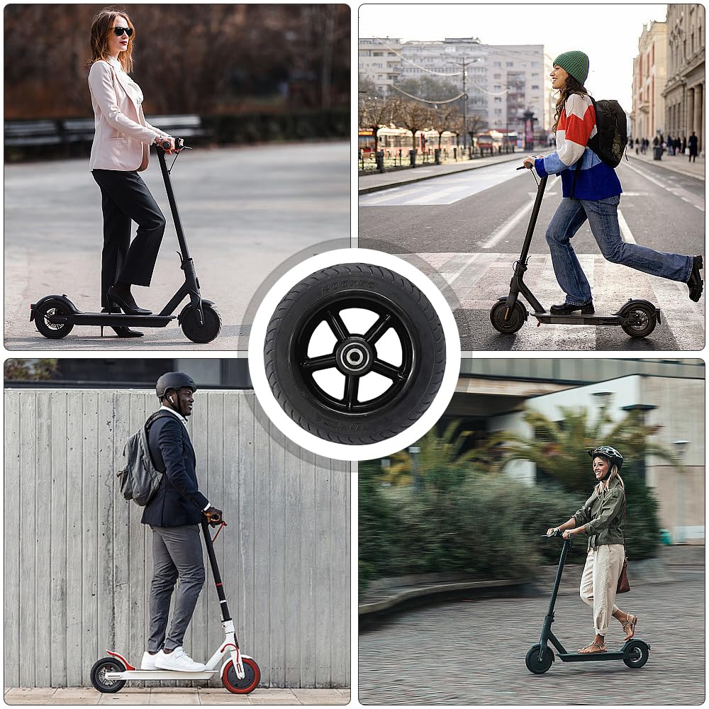 Pneumatici per scooter da 8 pollici, 200 × 50 E, pneumatici in gomma piena, con mozzo, esplosione, resistenza agli urti e antiscivolo, sicuri e confortevoli, senza gonfiore, per scooter