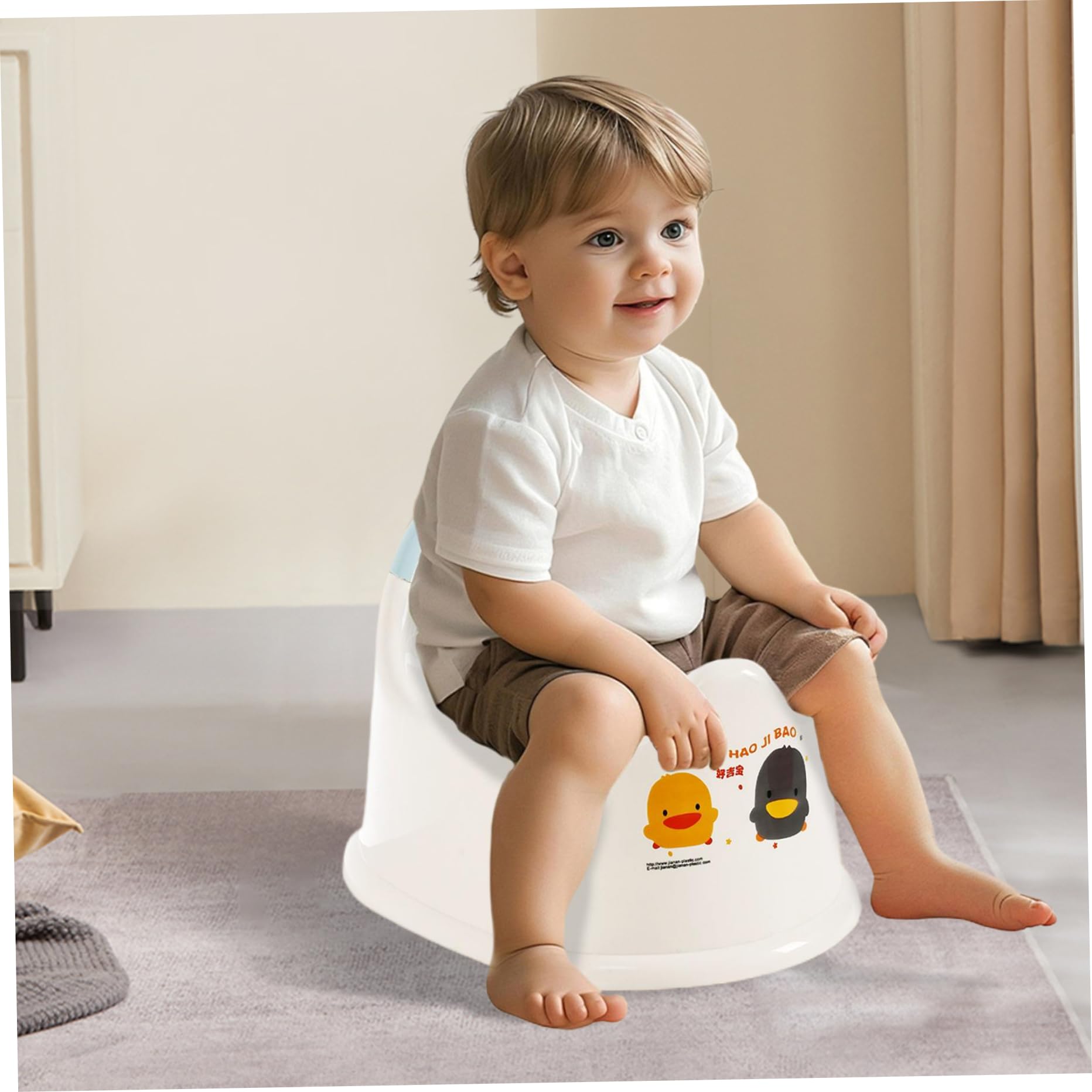 Baby Potty Training Toilet, Baby Potty Portable Mini Chair Detachable Spill Proof Toilet with Inner Bucket Thicken Training Cartoon Seat, Chair — view 5