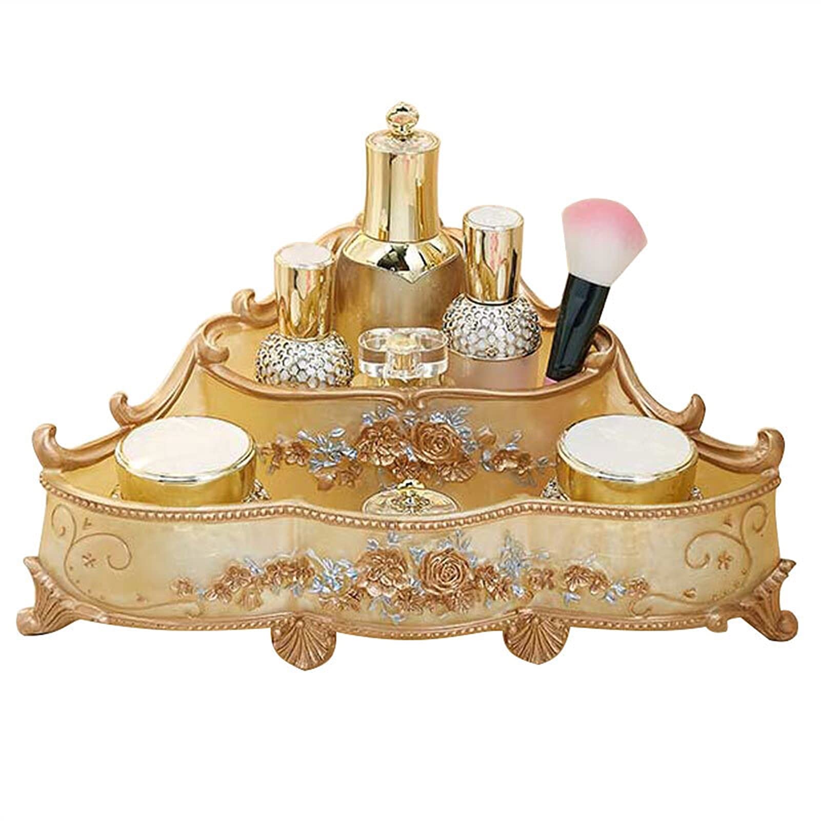 Organisateur maquillage grande taille en résine style européen pour coiffeuse