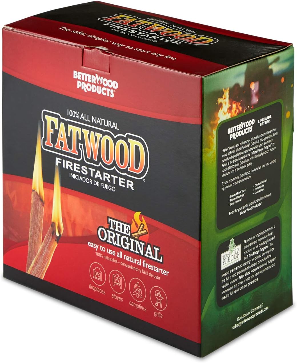 Better Wood Products Fatwood Firestarter Box, 5-Pounds
