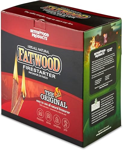 Better Wood Products Fatwood Firestarter Box, 5 libras