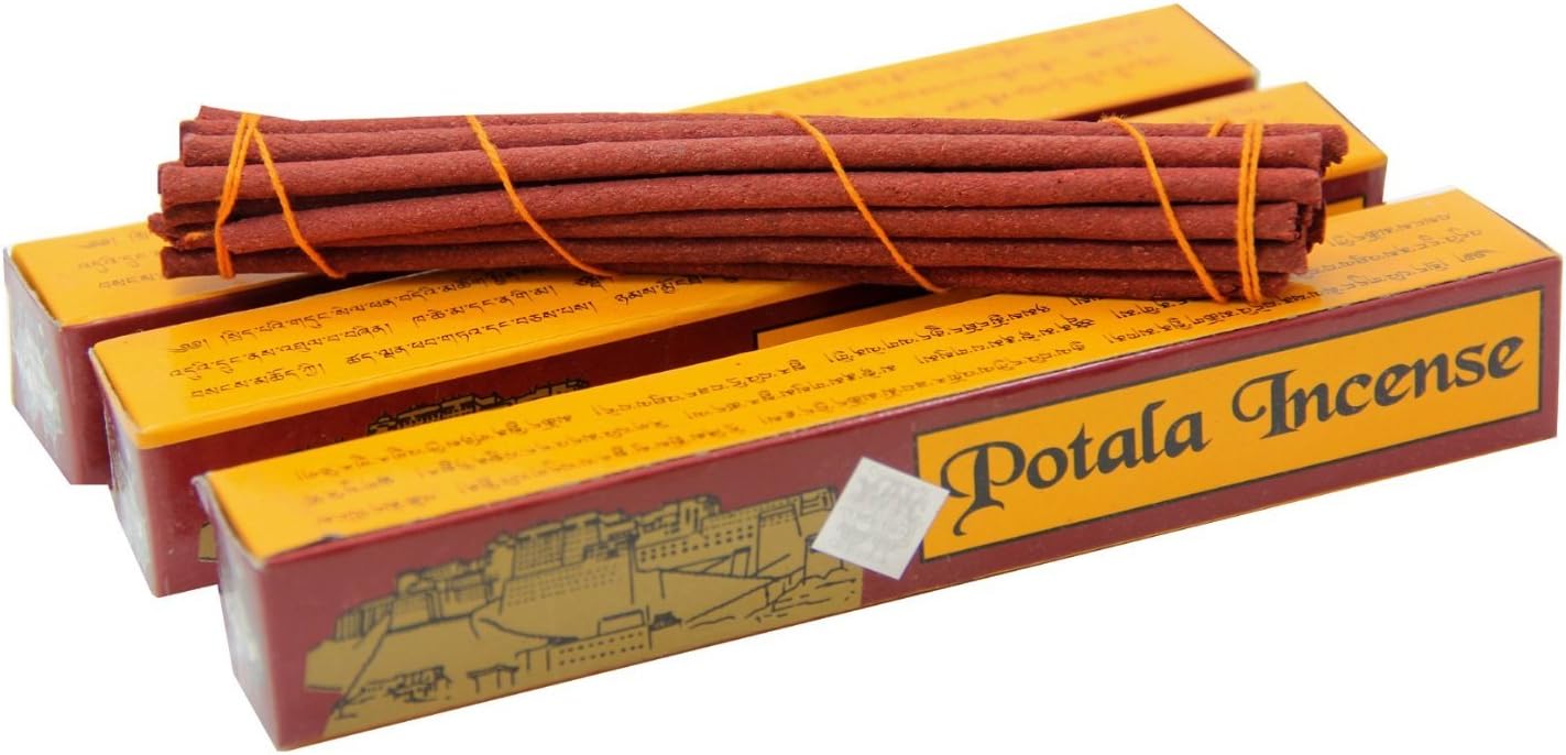 DharmaObjects 3 Box Original Potala Tibetan Traditional Incense (Small 60 Sticks)