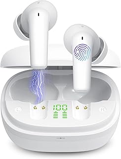Wireless Earbuds Bluetooth 5.3 Earbuds Wireless Headphones with Mic and Charging Case HiFi Sound Quality 35 Hours Playtime Bluetooth Earbuds with LED Display IPX7 Waterproof Bluetooth Headphones