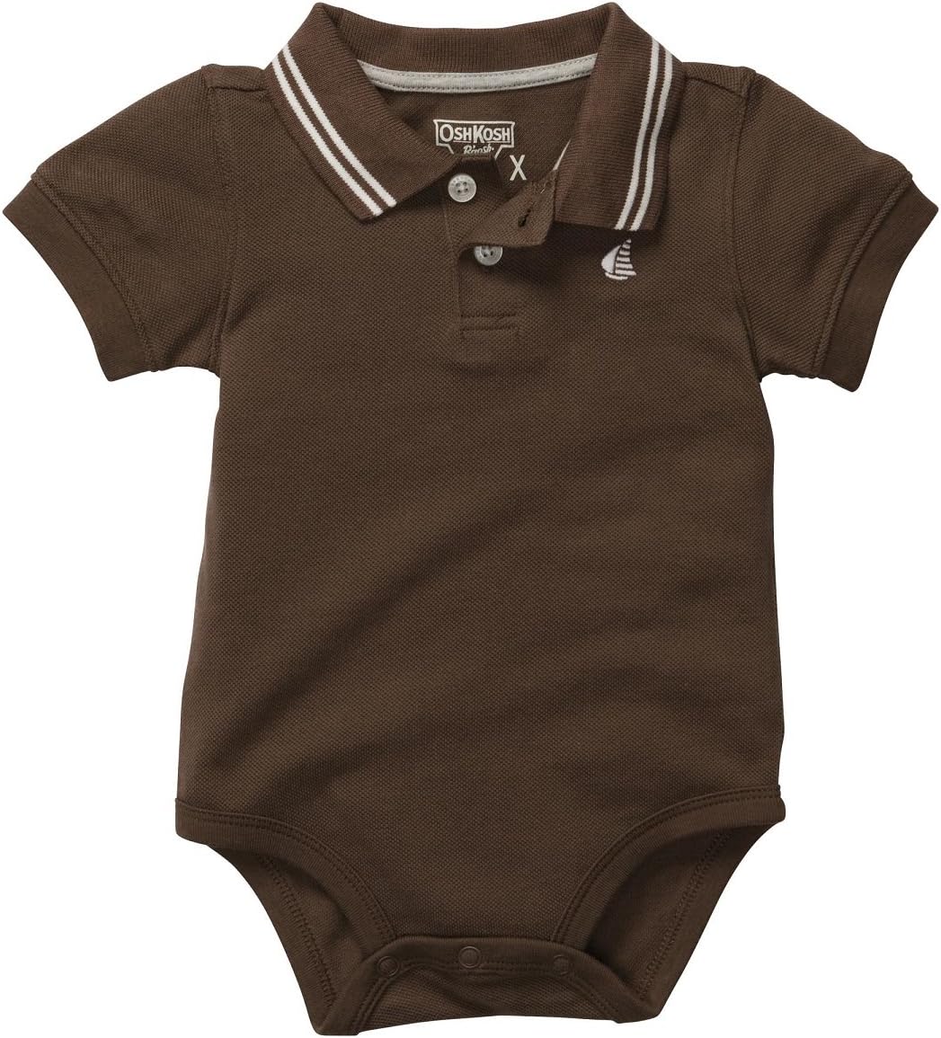 OshKosh B'gosh Body tipo polo de punto gofre de manga corta para bebés