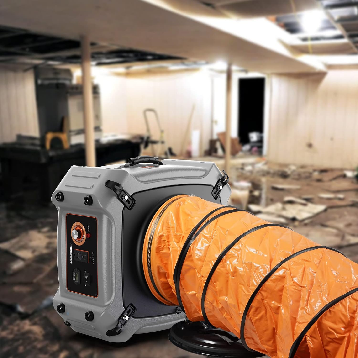 Abestorm 16" PVC Flexible Duct Hose for Filterair HEPA 550 Air Scrubber and Filterair HEPA S1/S2/S3, Easy Storage (16 Inch x 16.4 Feet, Inlet)