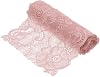 MECCANIXITY 7.1 Inch Wide 3 Yard Lace Ribbon Floral Pattern Light Pink Lace Trim Ribbon for DIY Crafts, Gift Wrapping Bouquets, Wedding Decor, and Sewing Making