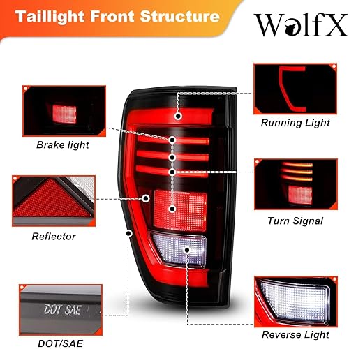 Miniatura 3 de Luces traseras LED completas F150 para Ford F150 2009 2010 2011 2012 2013 2014 Ford F150 montaje de luces traseras de freno de camioneta luces