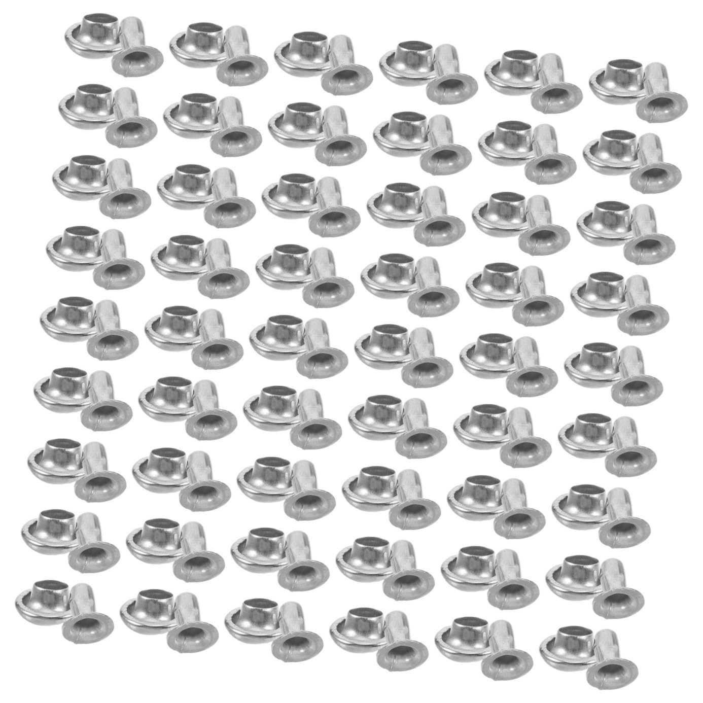 TEHAUX 100 Piezas Kit De Remaches De Cuero Picos para La Ropa Remaches para Cuero Remaches De Metal Tachuelas De Metal para Ropa Remaches De Doble Tapa Remaches De Ropa Tubular Accesorios