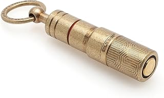 JIFENG Cigar Punch – Copper Bronzy Engraved - Zig-Zag Ripple Carving - 2 Size Blades - Retractable and Screw Out Punch - Protective Gift Box Included - Smoking Accessories - Portable for Outdoor Use