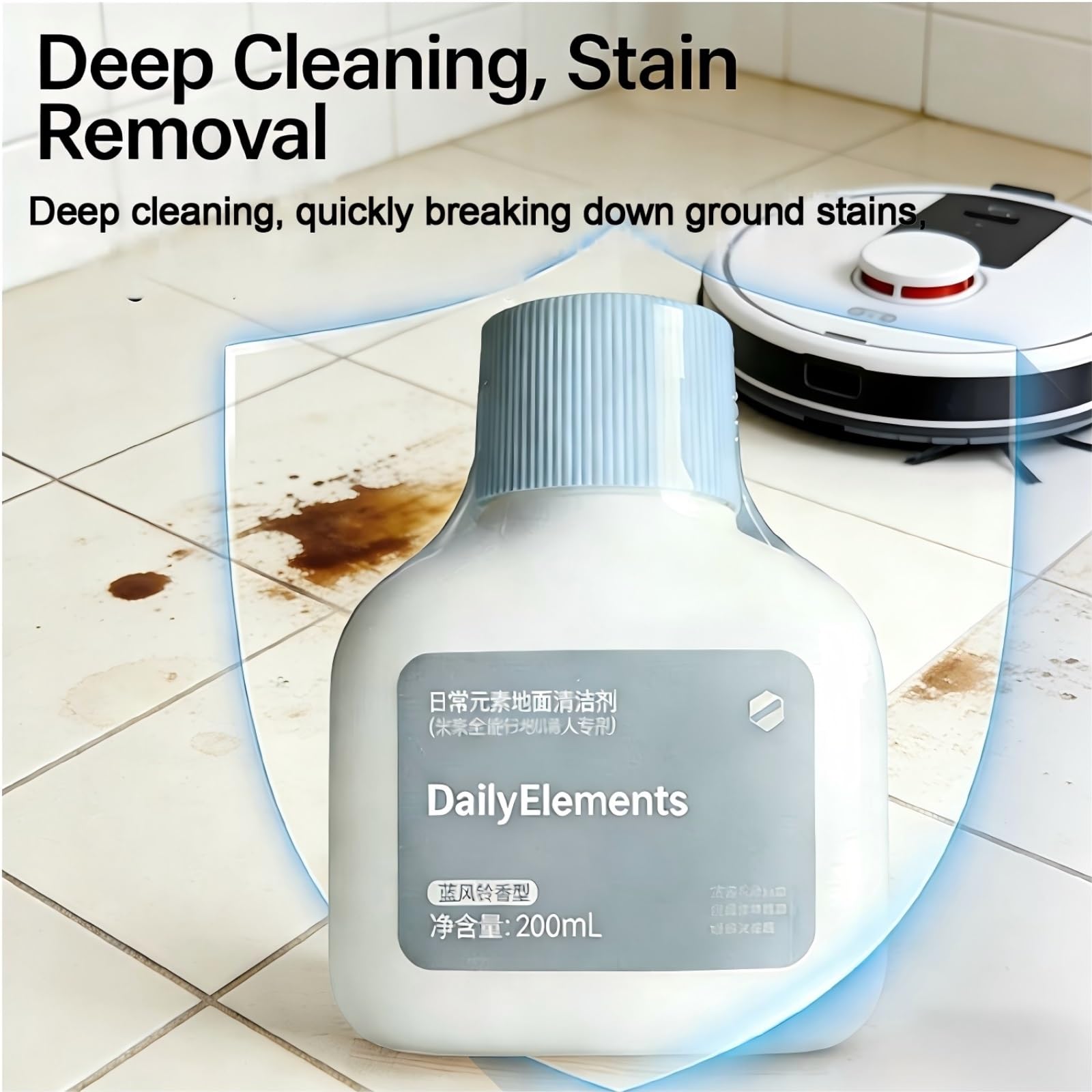 Detergente Per Pavimenti Compatibile Con Xiaomi X10/S10/S20/S40/2S/6 Max | 200 Ml Di Detergente For Pavimenti Specifico For Robot Aspirapolvere. La Sua Formula Delicata Rimuove Macchie E Odori.(4PCS)