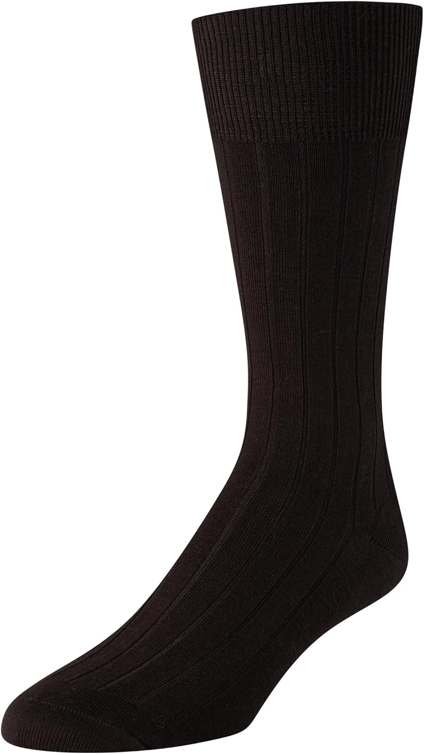 Calvin Klein Mens Dress Socks - 6 Pairs Soft Cotton Blend Crew Socks for Men - Classic Comfort Stay Up Cuff Mixed Pattern