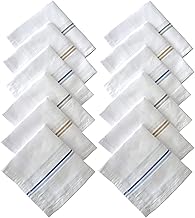 higadget™ 100% Cotton Premium Collection Handkerchiefs - Pack of 12, XXL King Size.