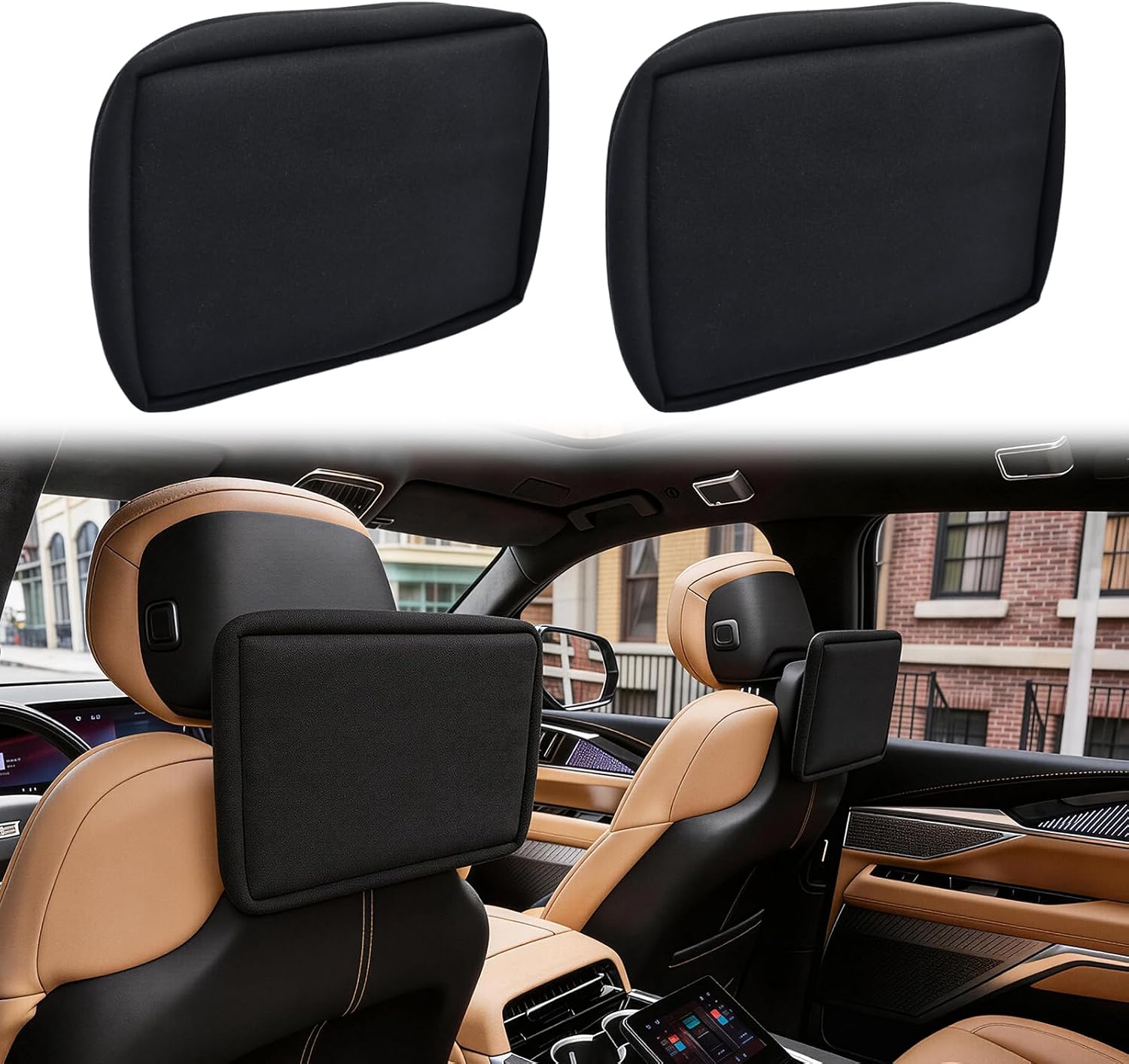 2-Pack Storage Mode Protective Padded Cover for 2021-2025 2026 GMC Yukon/Tahoe/Suburban, Cadillac Escalade Dust & Impact Shield, Screen Time Control for Kids