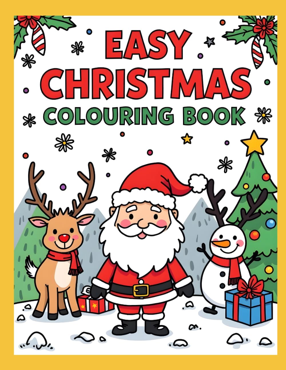 Easy Santa-Christmas Colouring Book 2 (The Christmas Colouring book Series)