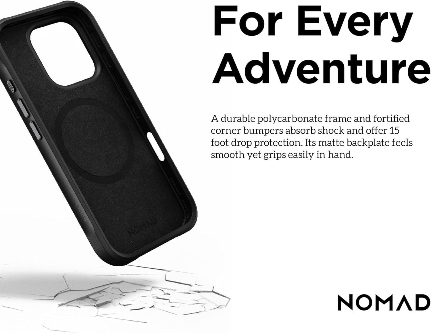 NOMAD iPhone 16 Pro Rugged Case - Desert - iPhone 16 Pro Case with Magsafe Charging, Phone Case Tactical Rugged for Every Adventure