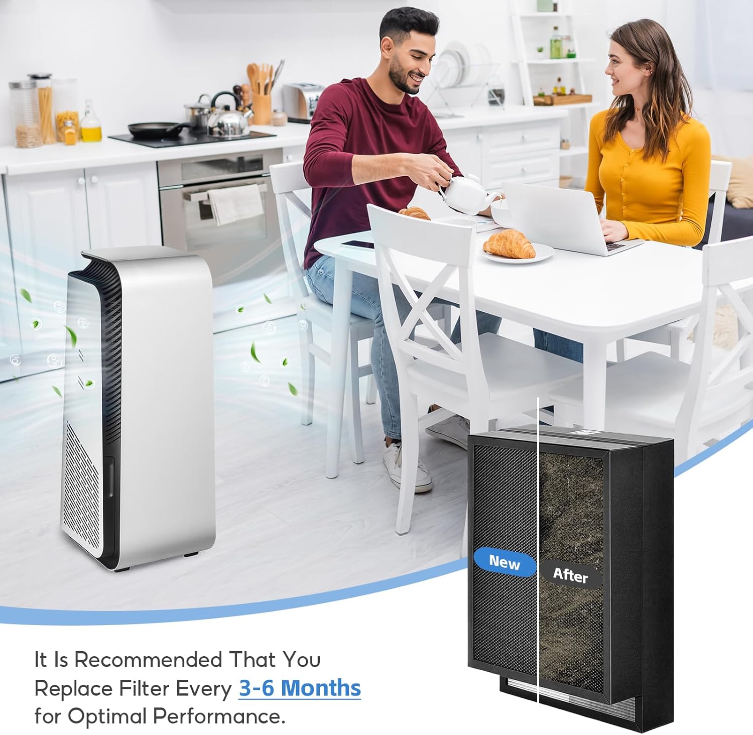 7400 Series HEPA Filter Replacement Filter, Compatible with Blueair 7400 Home Air Purifiers ,7470i Air Purifiers and 7410i Air SmartFilter - Image 7