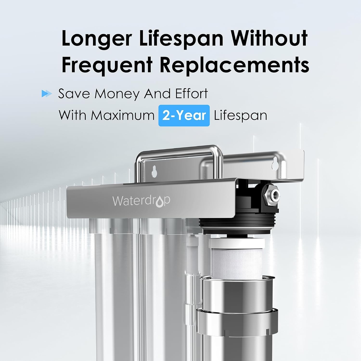 Waterdrop C3 Under Sink Carbon Water Filter, Replacement for Waterdrop TST-UF & TST-B Ultra-Filtration Under Sink Water Filter System, 1 Pack