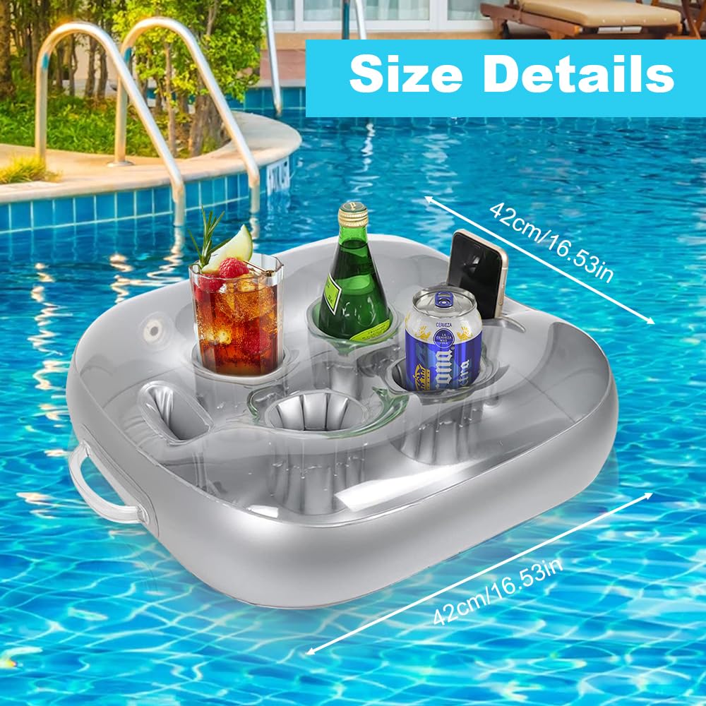Porte-gobelet gonflable Lot de 3 porte-gobelets pour flotteurs de piscine pour piscine d'été