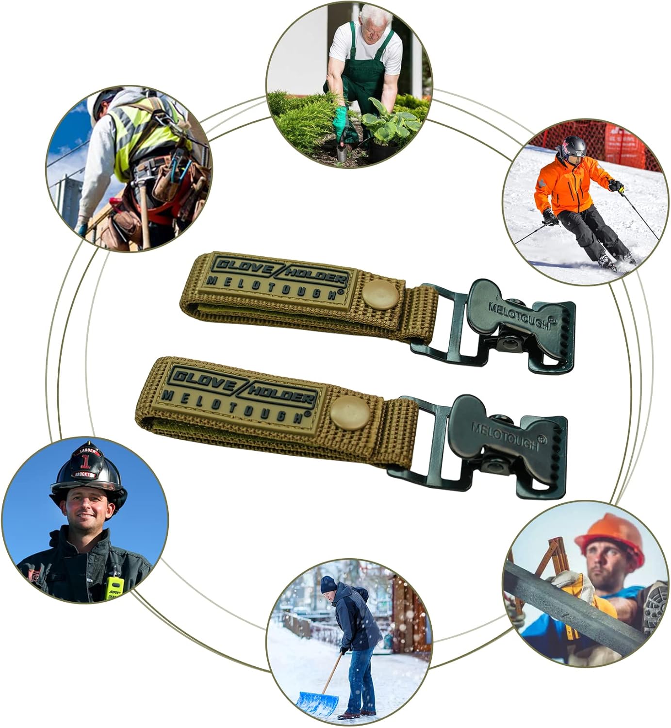 MELOTOUGH Glove Clips for Work Glove Holder Glove Belt Clip Holder Strap Quick Leash with Alligator Clip 2 pk + Small Tool Pouch for Tool Belt,Electrician Tool Pouch,Tool Pouch Tool Holster