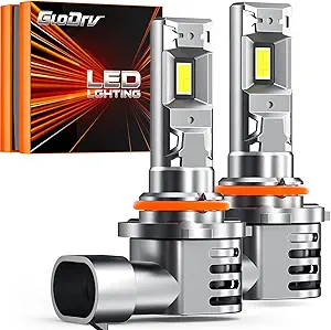 GloDrv [2024 Newest 9006/HB4 Led Bulbs [Super Bright] 20000lm 600% Brighter 1:1 Mini Size Design With 6000k Cool White,Direct Installation Fog Light Bulbs Plug and Play, Pack of 2