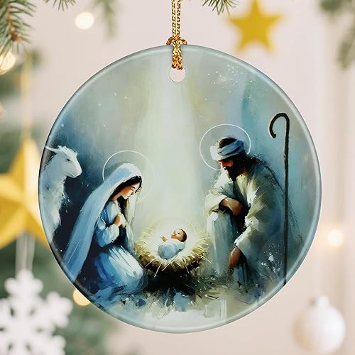 Miniatura 12 de Adorno de Cruz Católica, Adornos de Navidad Cristianos, Adornos de Árbol de Navidad, Decoración Religiosa de Vacaciones | Regalos para Cristianos,