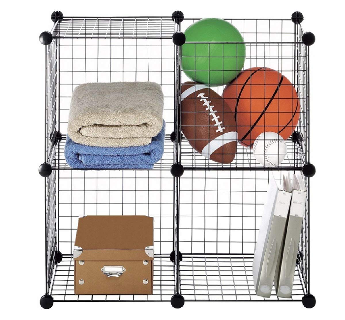 Buy 4Cube Metal Grid Storage，Wire Cube Storage,Wire Cubes Bookshelf