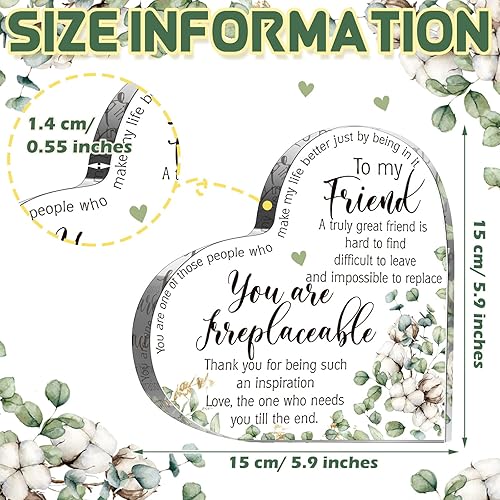 Vista 107 de Spiareal Regalos de amigos para mujeres, placa de amistad para mejor amiga, Acción de Gracias, Navidad, mejor hermana de flores, regalo