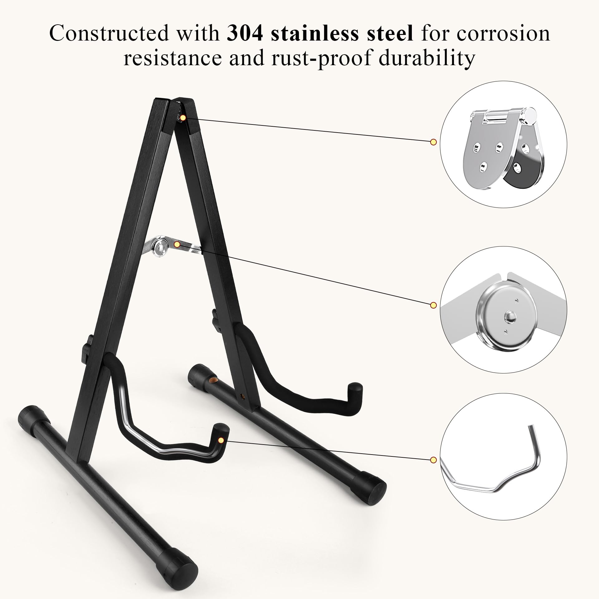 DIDA Soporte para violonchelo con soporte para arco, soporte de madera en forma de A con espuma acolchada, se adapta a 1/2, 3/4, 7/8, 4/4 tamaño completo, soporte para violonchelo para el hogar y el