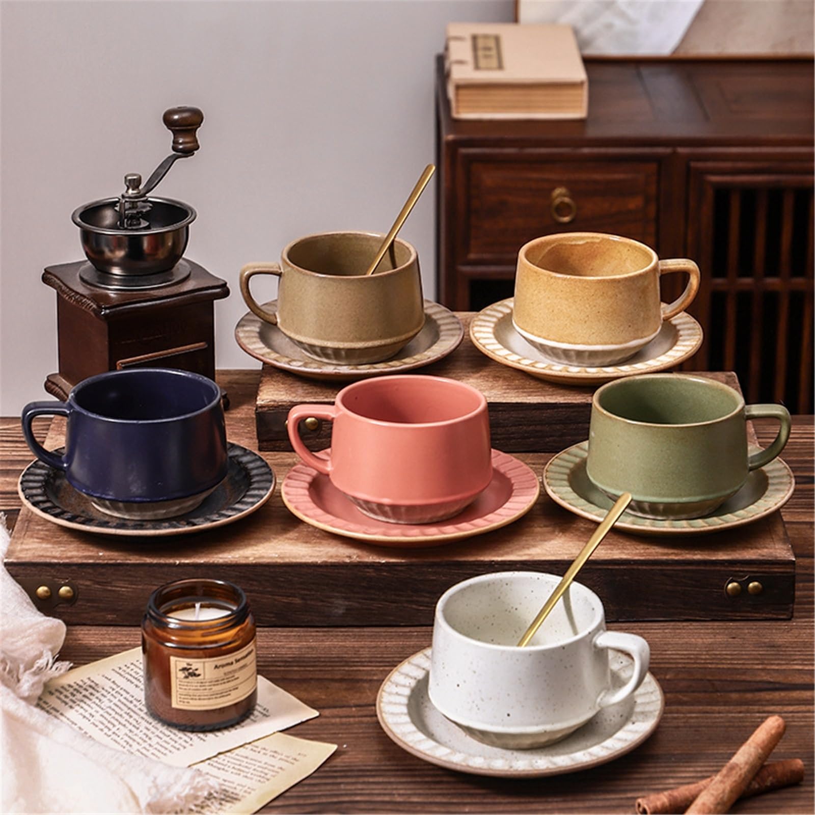 Amazon.com | ZHFytsh-0668 Mug Cups Household Red Coffee Cup Milk