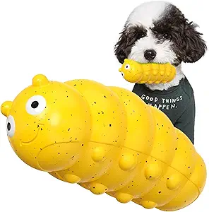 LiuMelinda Dog Chew Toys for Aggressive-Chewers - Indestructible Dog Toy for Aggressive Chewer,Tough Chew Toys for Dogs (Rubber Yellow-Insect)