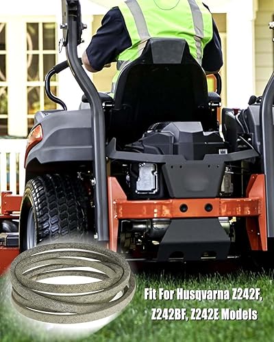 Miniatura 4 de Replace 587270001 Deck Belt Fit for Husqvarna Zero-Turn Z242F Z242E 967953803 967271802 Series 42" Lawn Mower, Drive Belt 1/2" x 121" Made with
