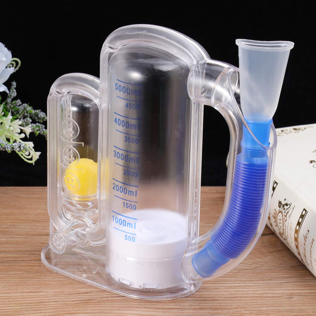 iplusmile 5000ml Spirometer Volumetric Exerciser, Portable Spirometer
