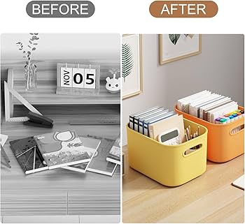 Amazon.com - ORGIDOL 8 Pack Colorful Storage Bins with Lids