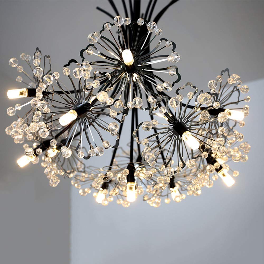 Nowoczesna Lampa Żyrandolowa Led, Kryształowa Lampa Z Dmuchawcem, Lampa Wisząca Sufitowa - Lampy Wiszące G4 Kompatybilne Z Salonem, Jadalnią, Sypialnią, Bukietem, Sufitem Z Dmuchaw