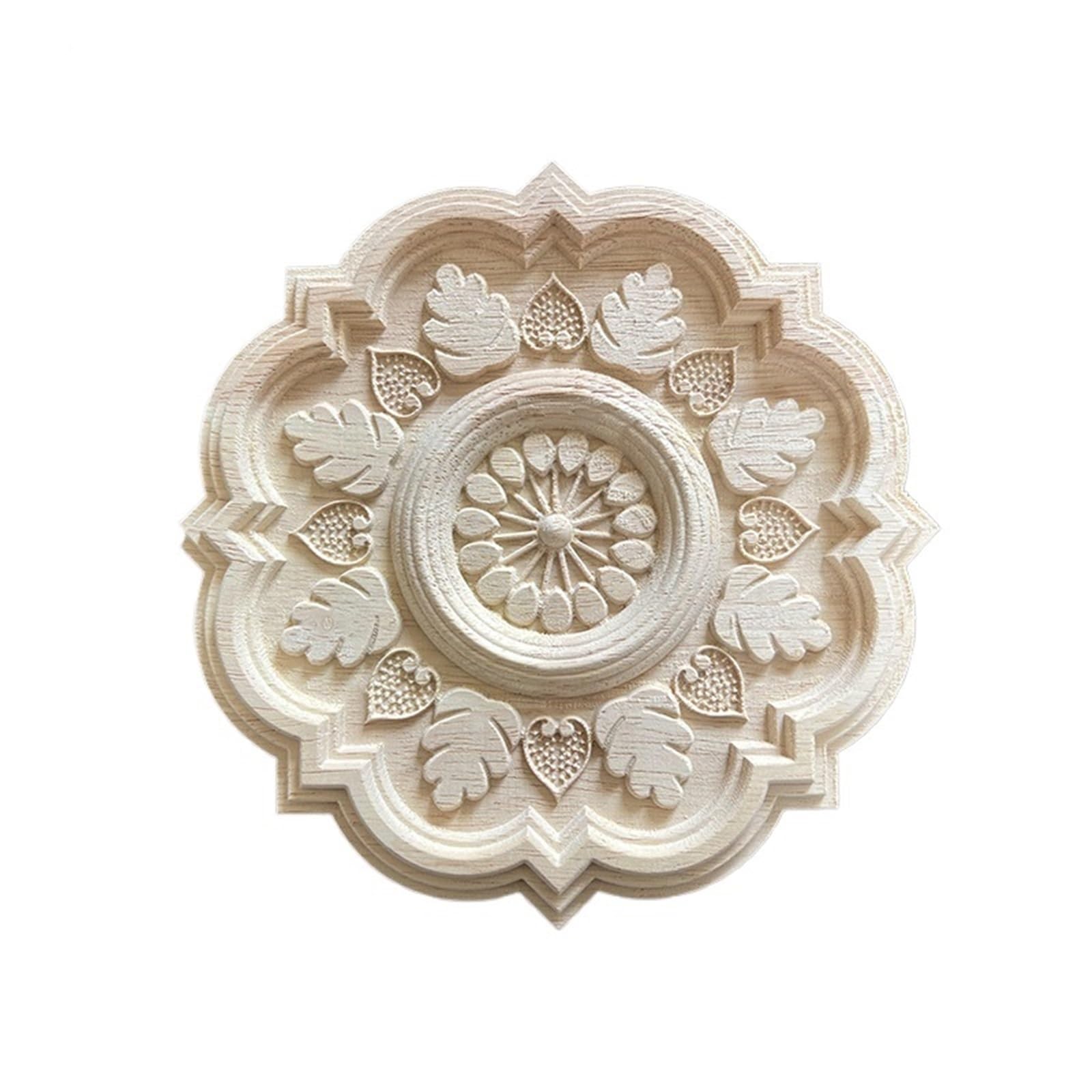 Appliques en bois sculptées de 30x30 cm pour sublimer une décoration de maison de style classique