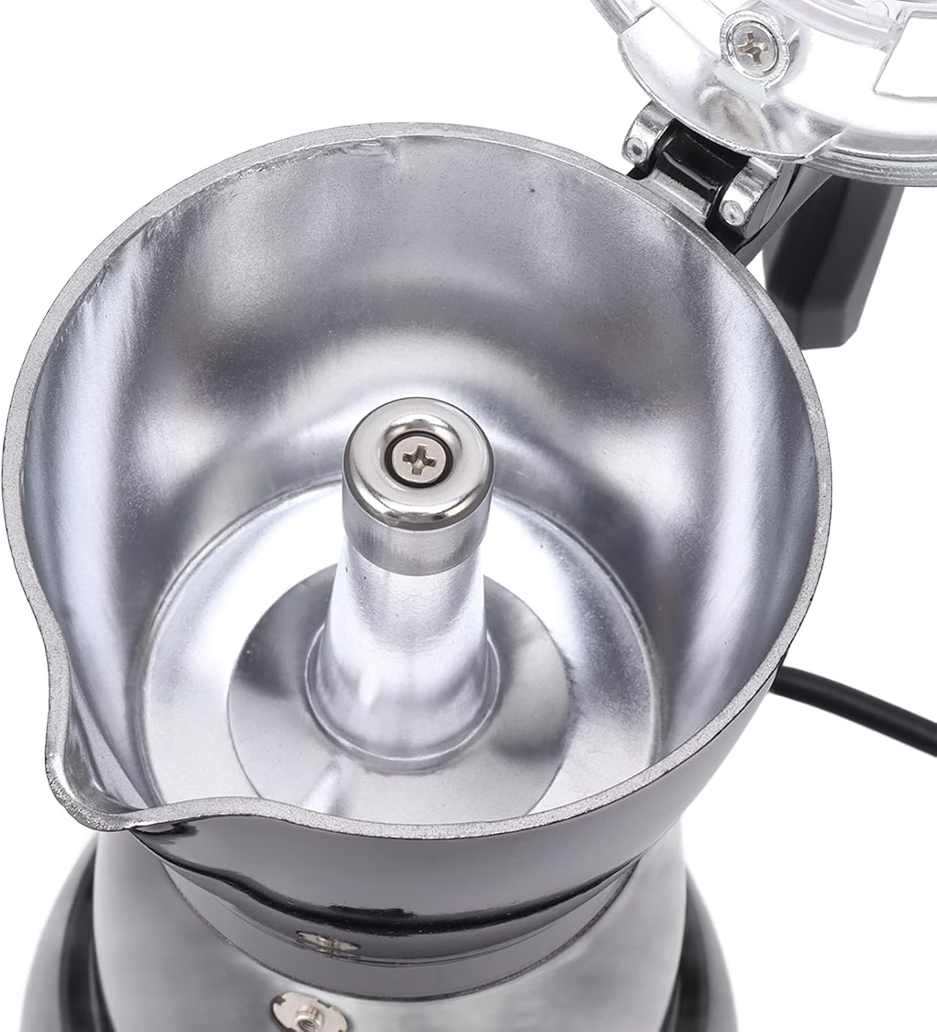 Zerodis Electric Pot, Aluminum Alloy Classic Italian Coffee Maker Coffee Maker Carafe 300ml Capacity High Temperature Resisitance for Family Office Travel Camp 6 Cups