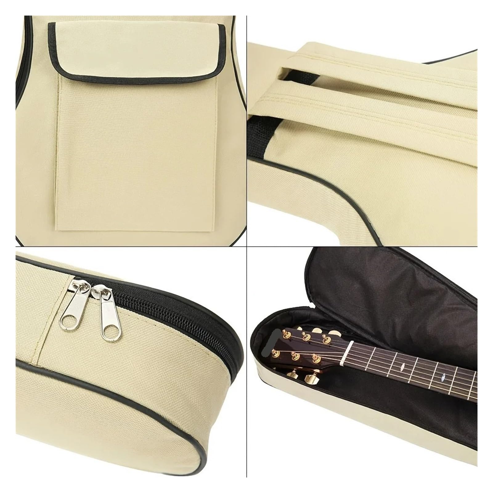 Funda para Guitarra Funda Acolchada de 5,5 mm for Guitarras de 40/41 Pulgadas, Correas de Hombro Ajustables y Accesorios.(Orange)