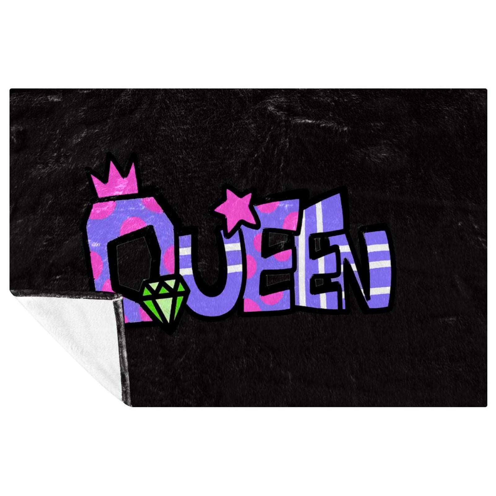 Couverture douce 150x100 cm Queen Prints pour lit et canapé