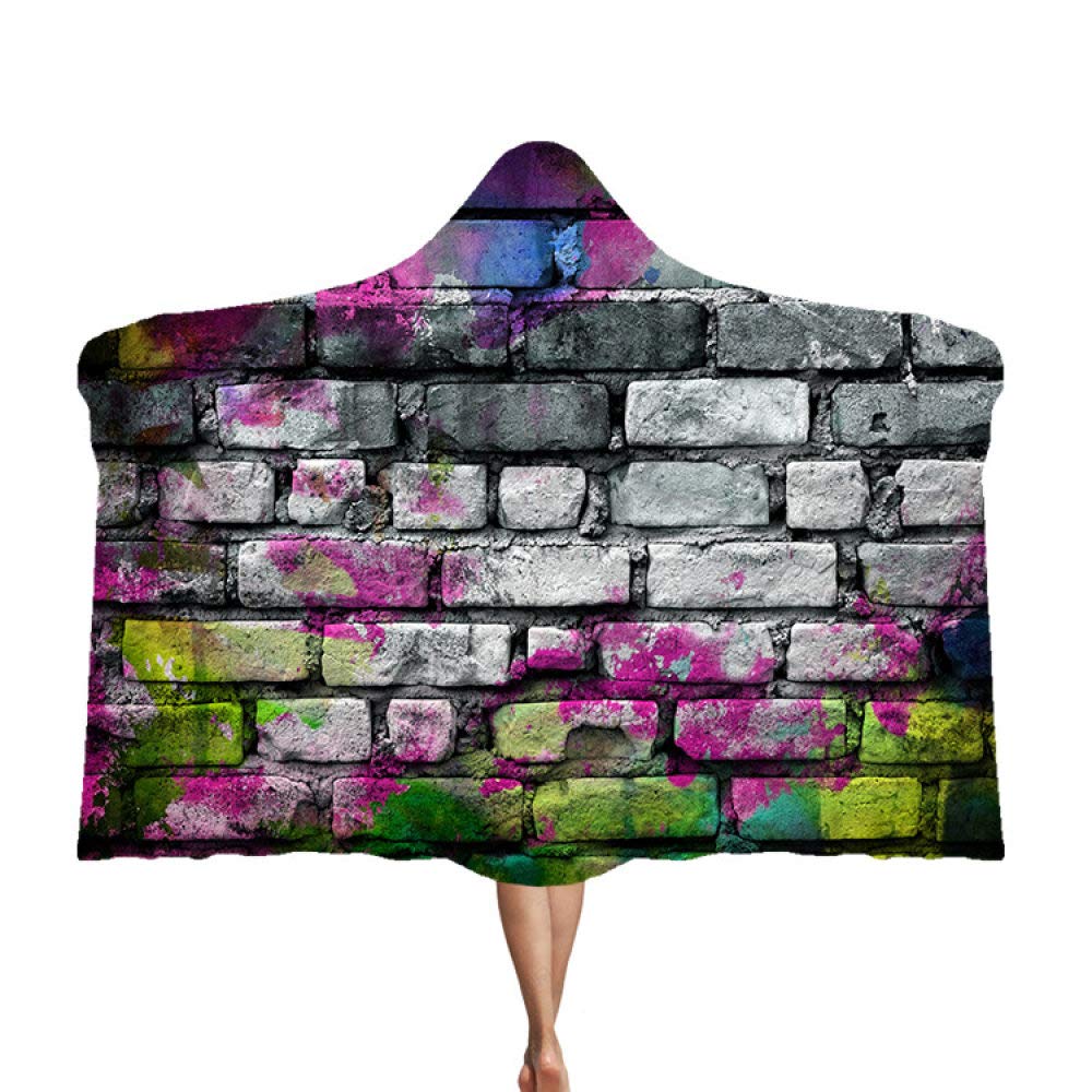 Hooded blanket contre le froid couverture sherpa épaisse 150 x 200 cm canapé et lit