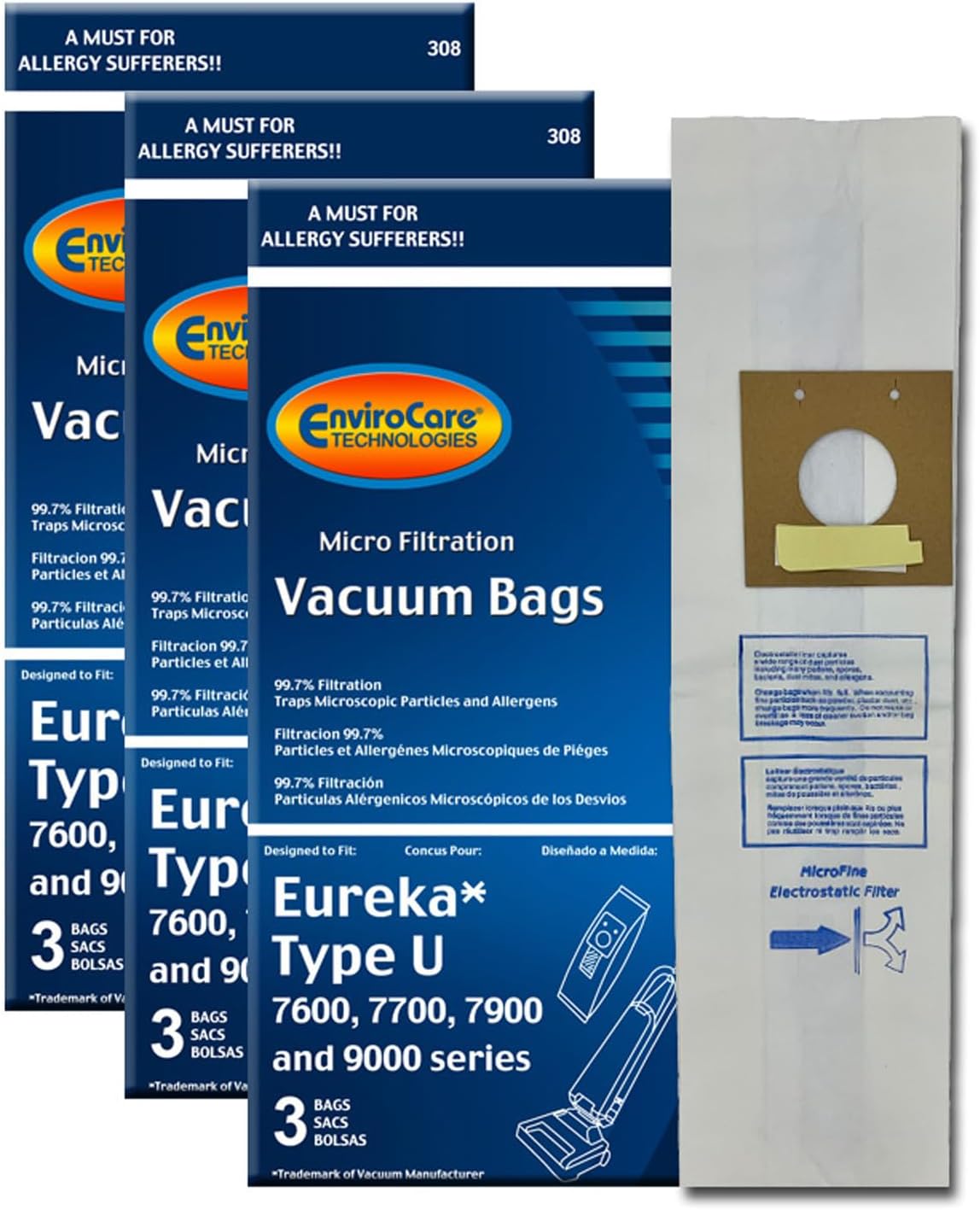 EnviroCare Micro Filtration Vacuum Bags - 6 Pack For Riccar & Simplicity