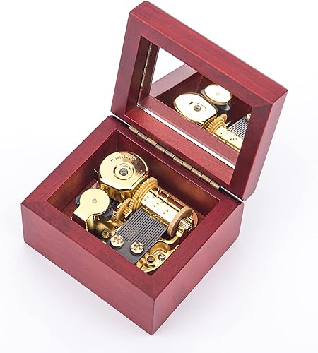 Miniatura 2 de Over The Rainbow - Caja de música de madera grabada con láser, estilo vintage, con manivela a mano, el mejor regalo único para el día de San