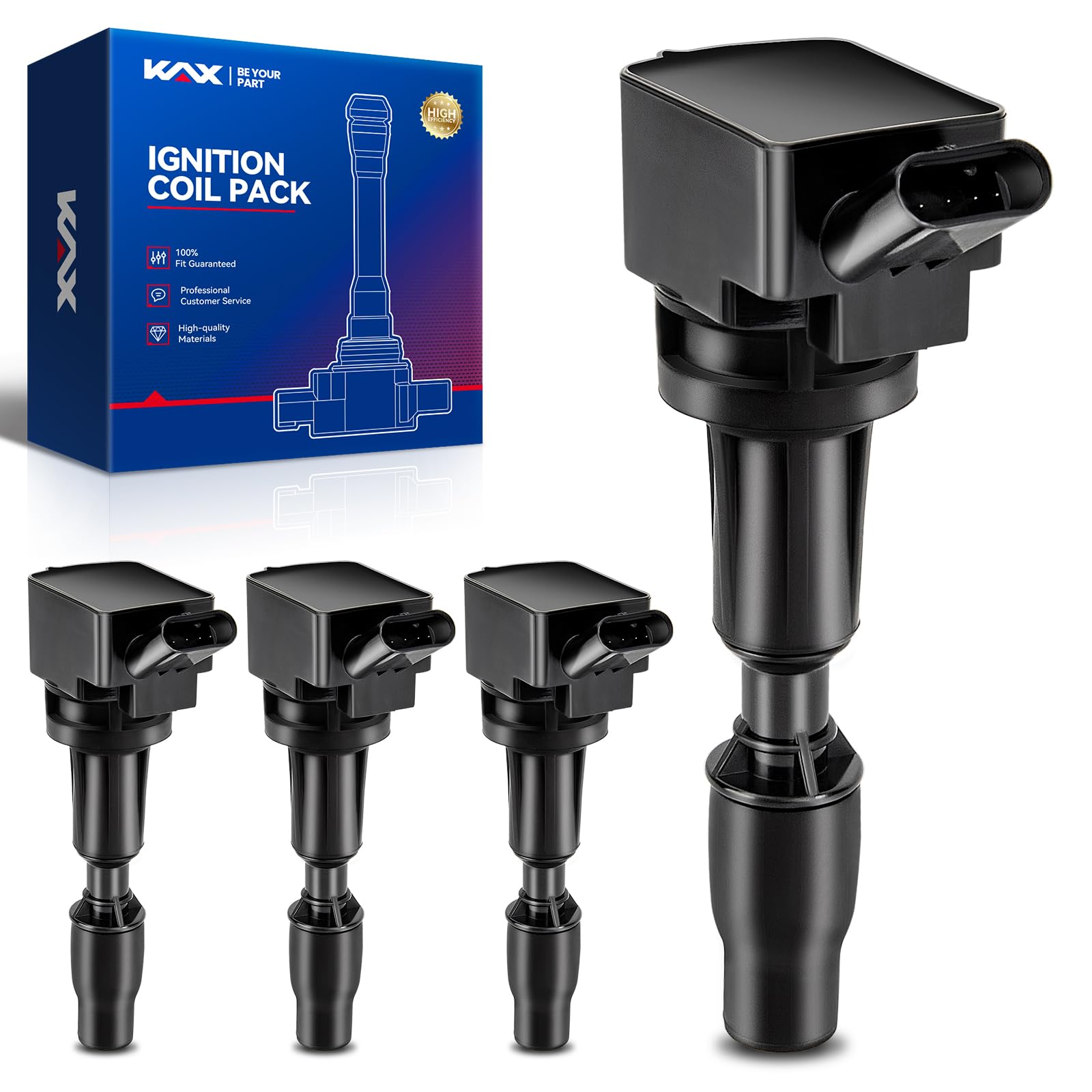 KAX Ignition Coil Pack Fit for Hyundai Sonata 2015-2019 2.4L/2.0T GAS