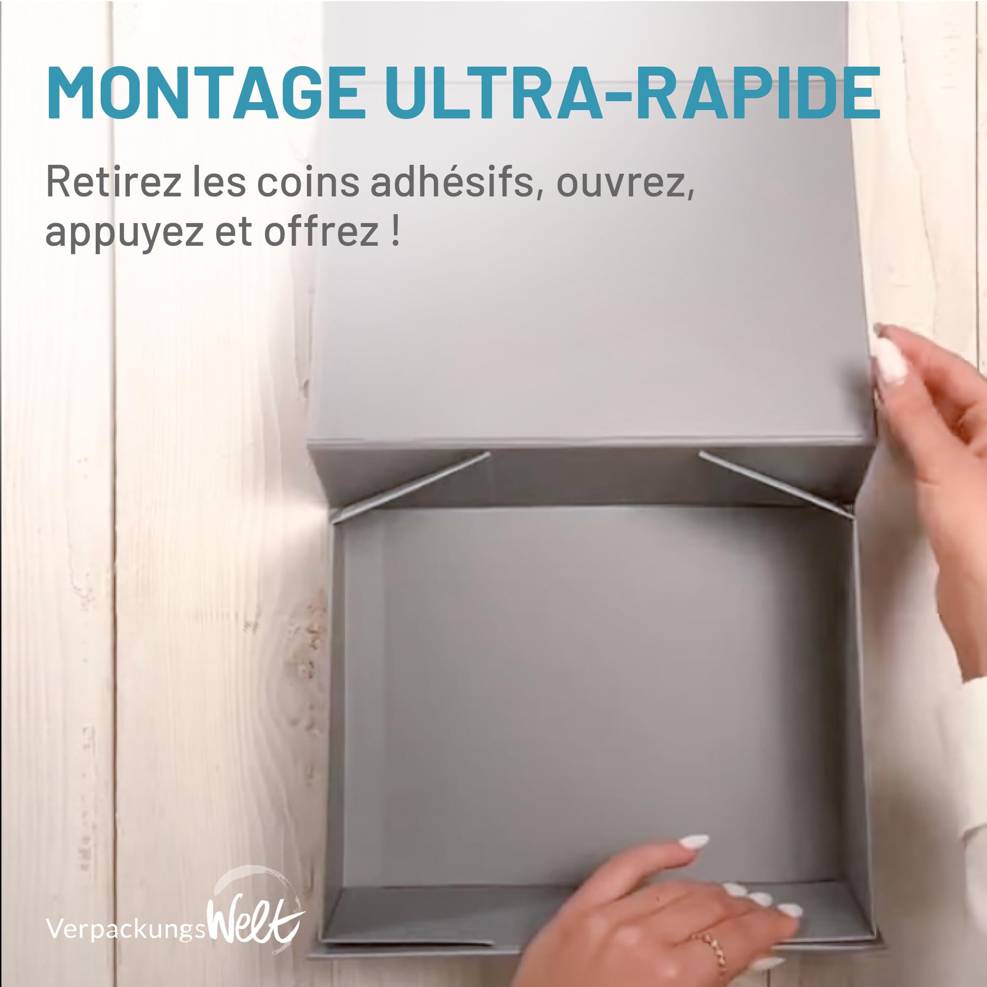 Boîte Cadeau avec Couvercle - 45x35x20cm - Coffret Carton avec Fermeture Magnétique - Idéal pour Anniversaire, Mariage, Noël, Naissance - Emballage en Noir pour Présent - Pack de 10