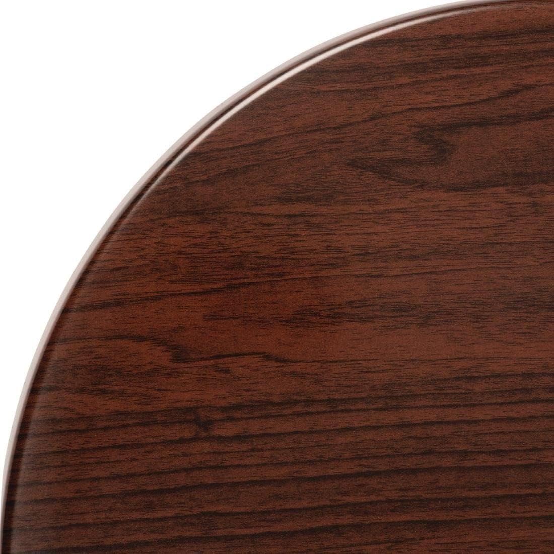 Bolero Pre-drilled Round Table Top in Dark Brown - 600(W) x 600(D) mm