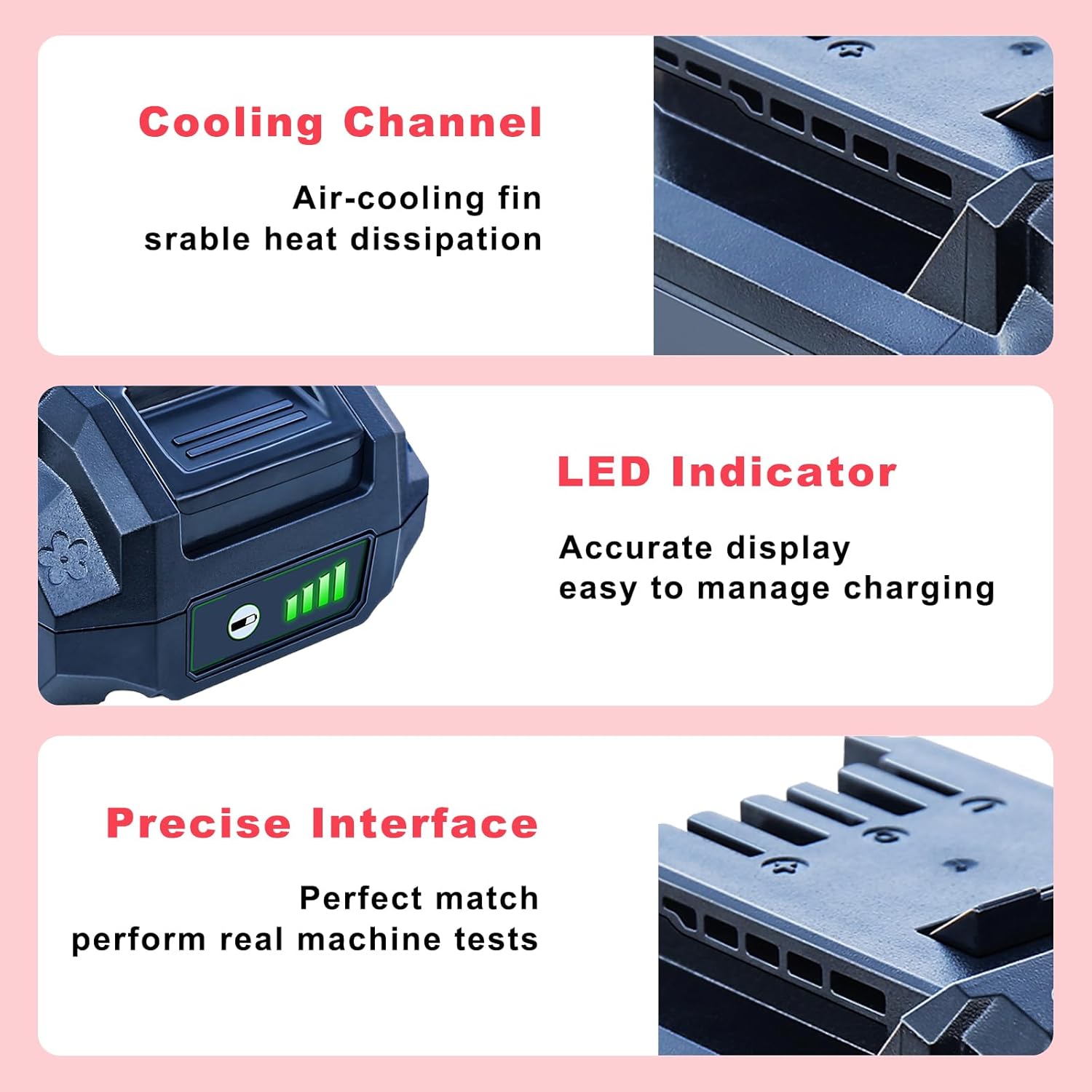 DTK Replacement for SKIL 20V Battery PWR CORE BY519601 BY519603 BY519702 3.0Ah Cordless Power Tools - Image 3